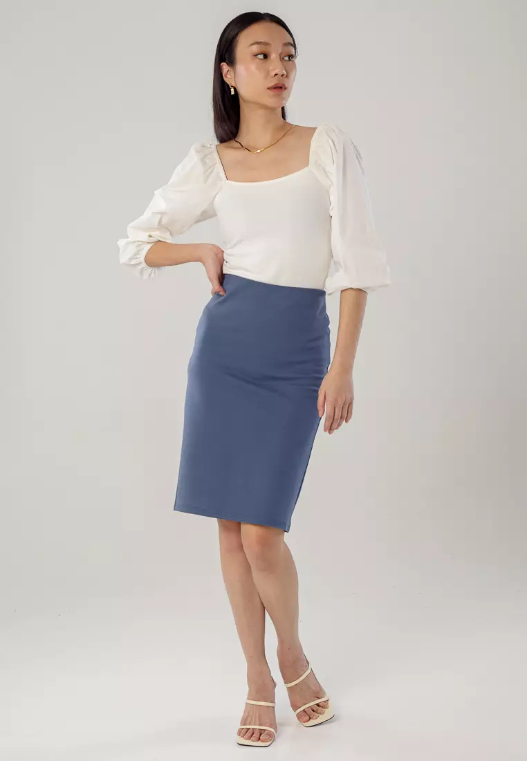 Guess paula new arrivals denim pencil skirt