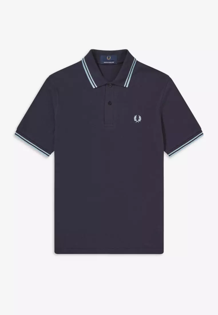 Fred Perry M12 Twin Tipped Fred Perry Shirt (Navy / White / White)