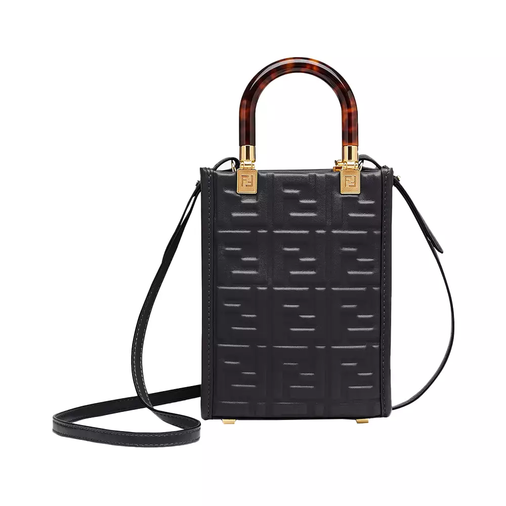 Fendi embossed cheap leather shoulder bag