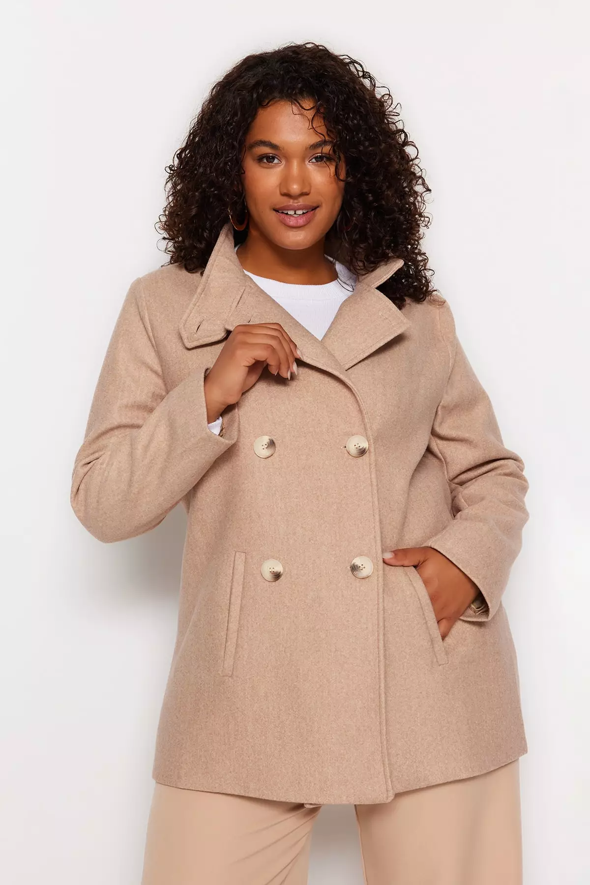 Wool discount collar coat