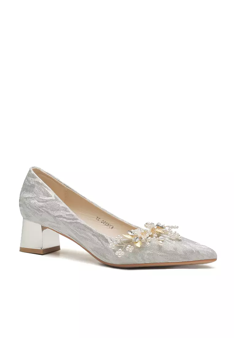 5CM Elegant Buckle Chunky Heel Shoes IF550-3