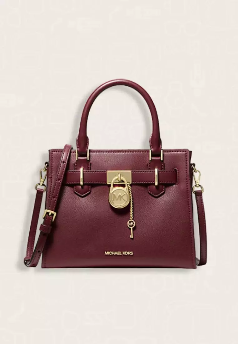 Jual Michael Kors Michael Kors Hamilton Small Leather Satchel - Main Image