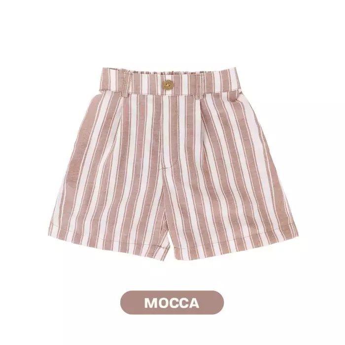 Mooi Celana Pendek Anak Laki-laki Yoshi Striped Pants - Mocca