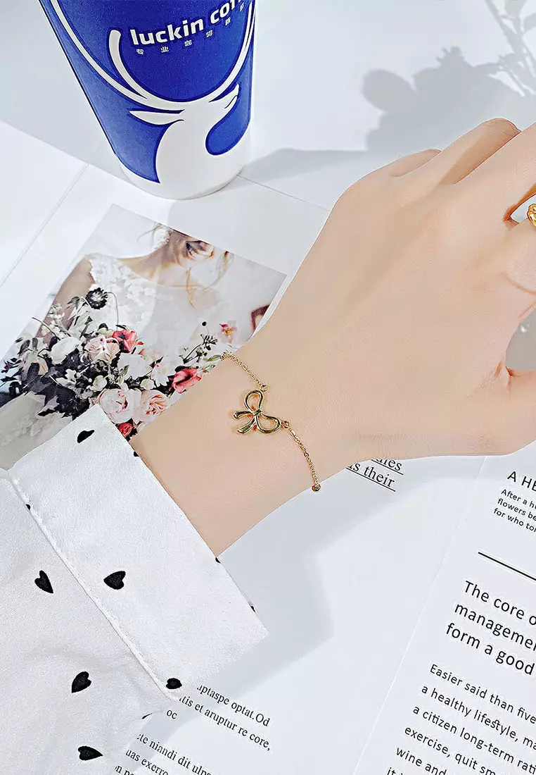 Buy CELOVIS CELOVIS Chloe Ribbon Pendant on Beads Chain Bracelet