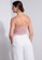 ZALORA OCCASION pink Velour Ruched Bustier Cami Top 442E7AAC0D13F0GS_2
