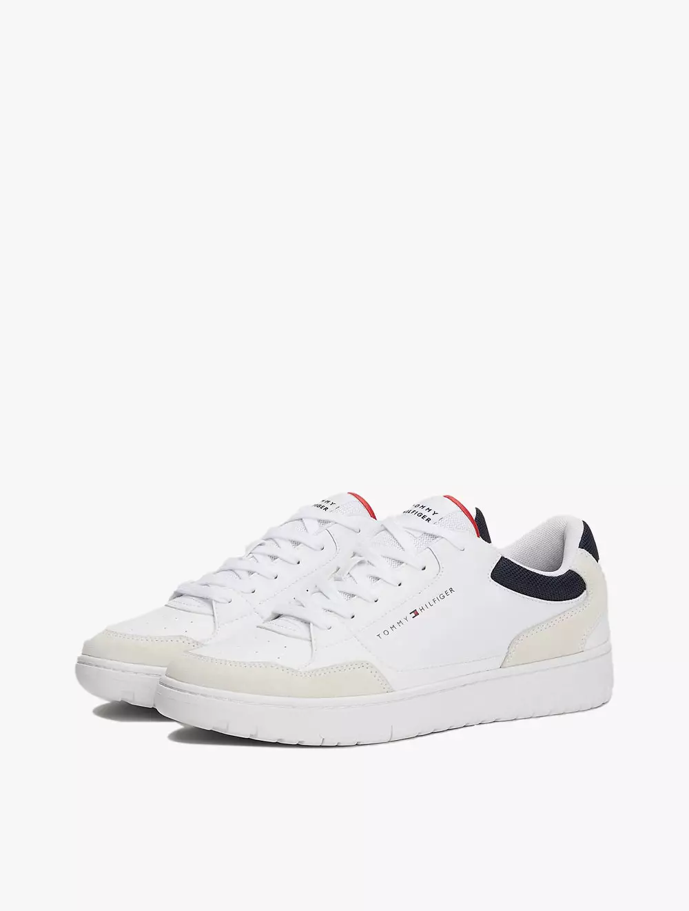 Tommy Hilfiger - Essential Colour-Pop Basketball Trainers - White - White