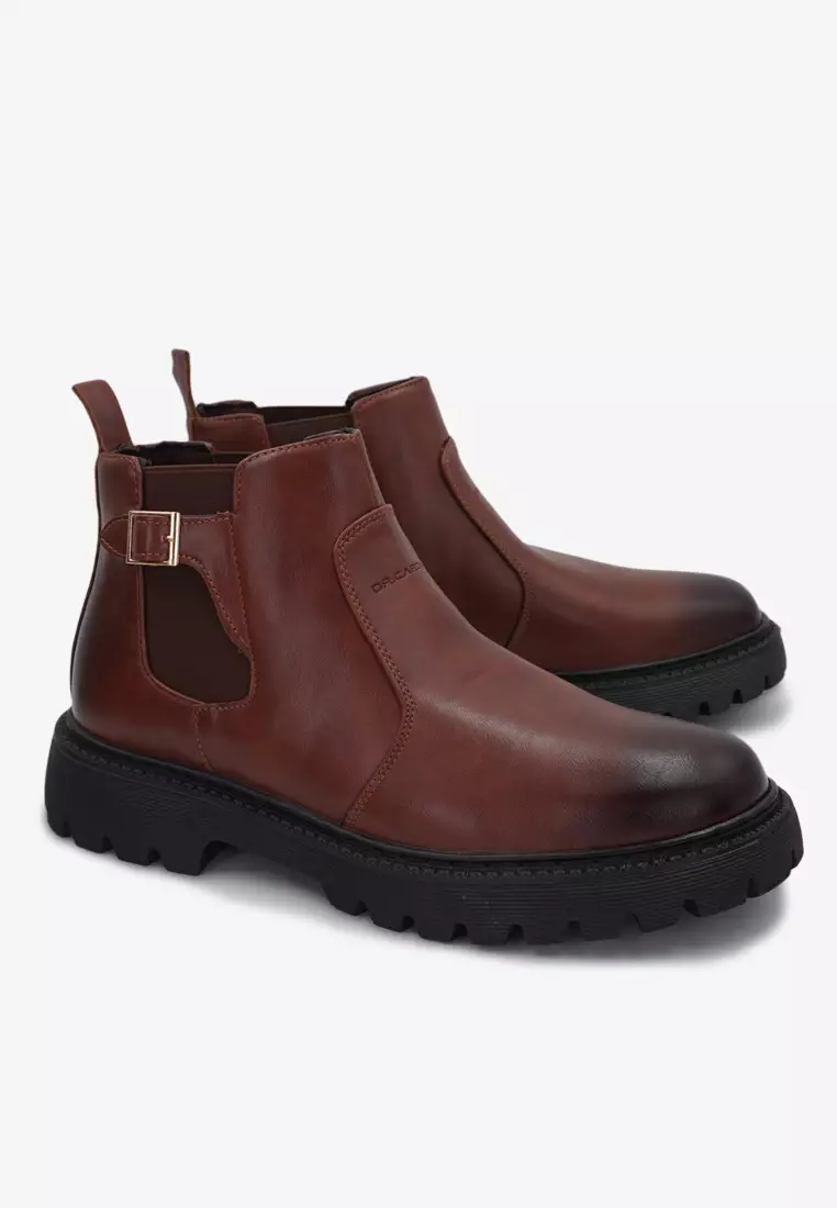 Dr Cardin Men Pillow Foam Faux Leather  Chelsea Boot Shoe TBP-6855