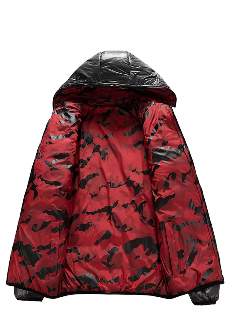 Red camo windbreaker sale