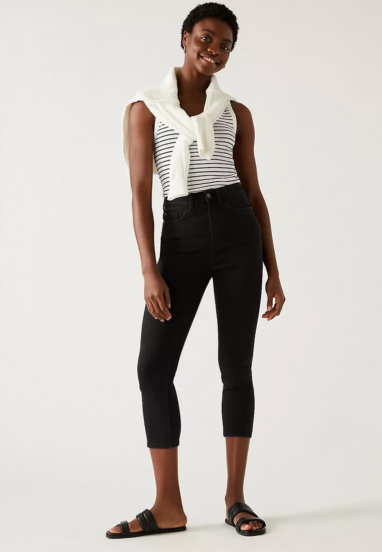 Supersoft High Waisted Skinny Cropped Jeans