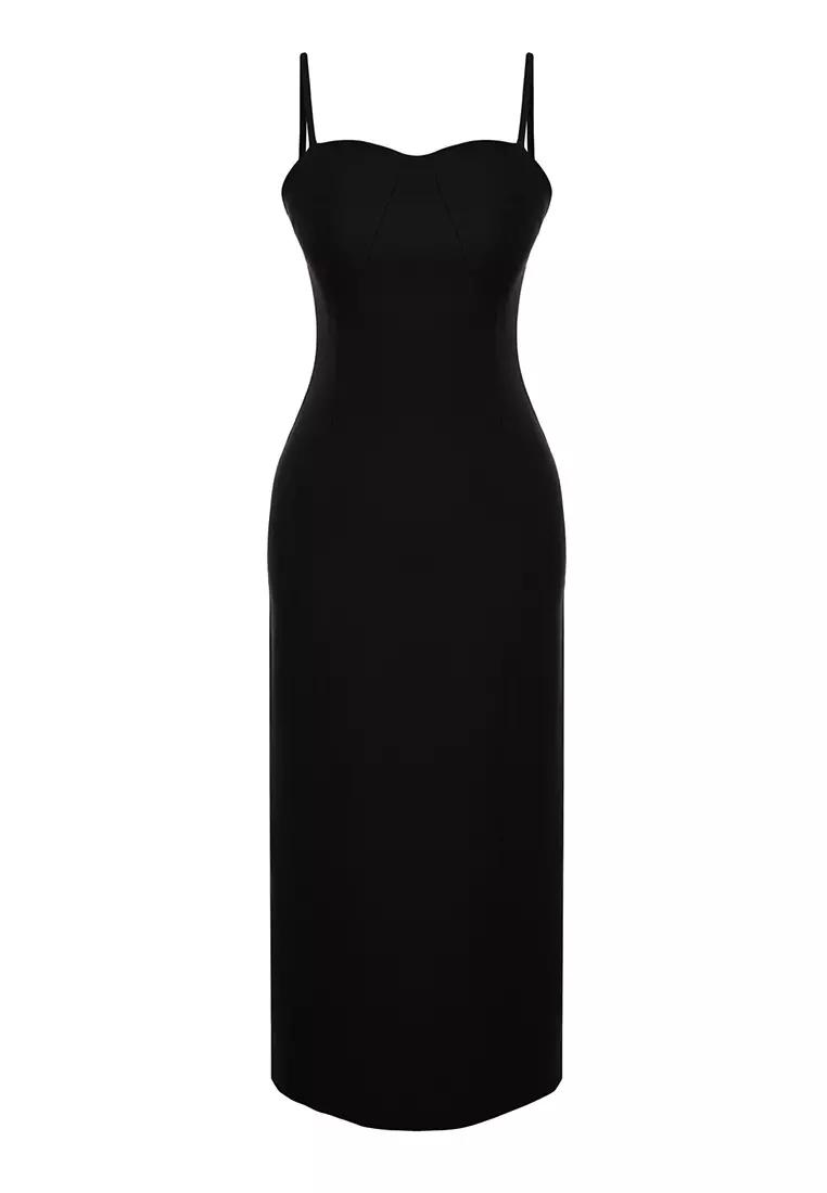 Slit Bodycon Midi Dress