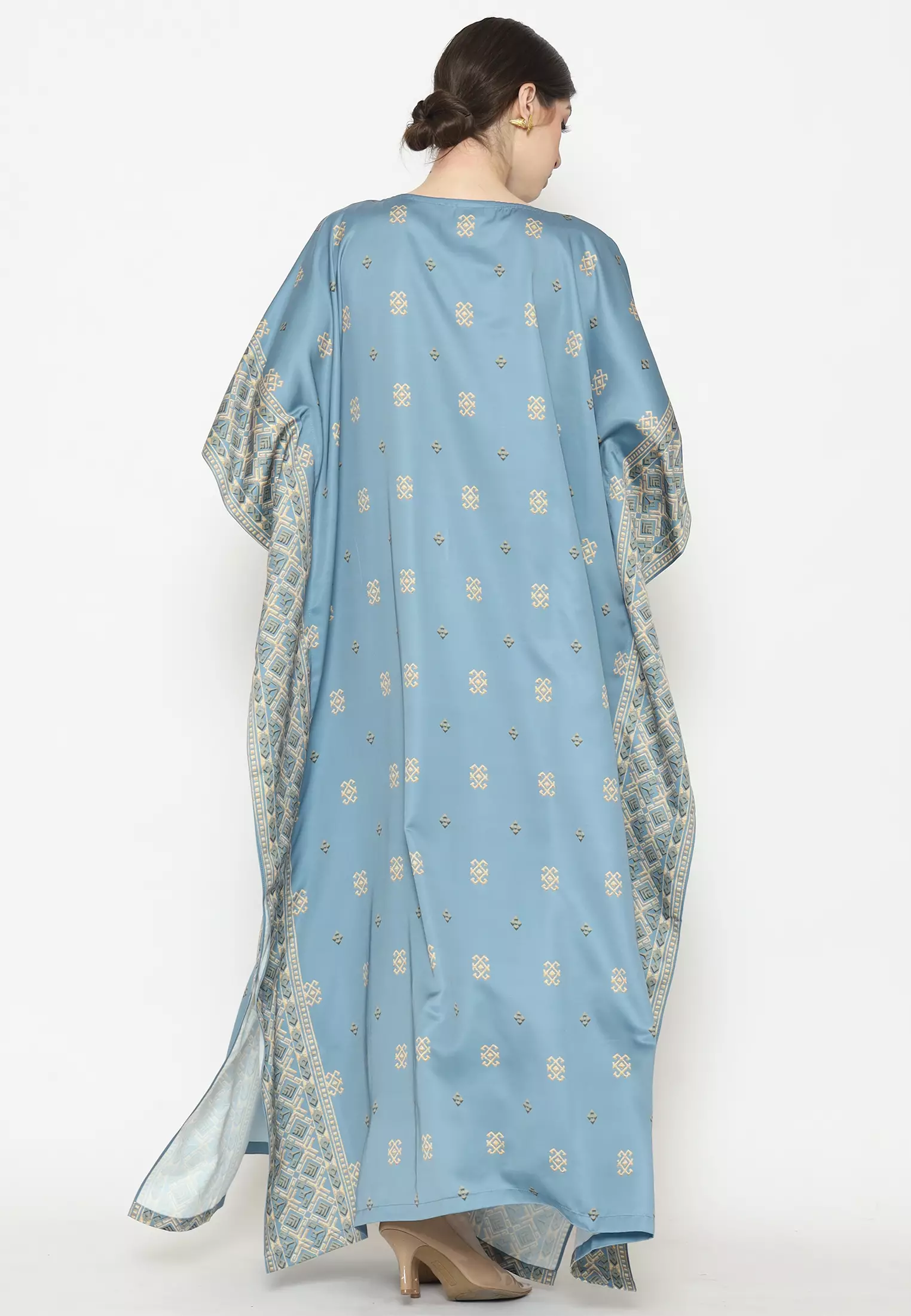 Kanzi Exclusive Short Sleeve Songket Kaftan