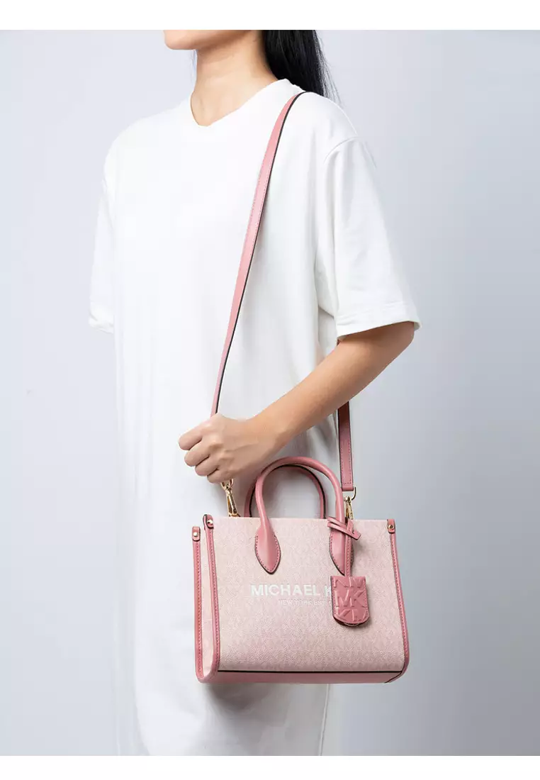 Mirella Small Logo Crossbody - Powder Blush