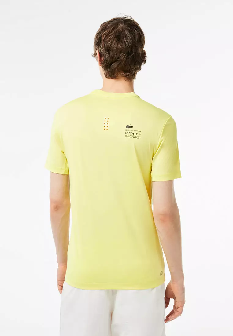 Mens yellow lacoste t shirt clearance