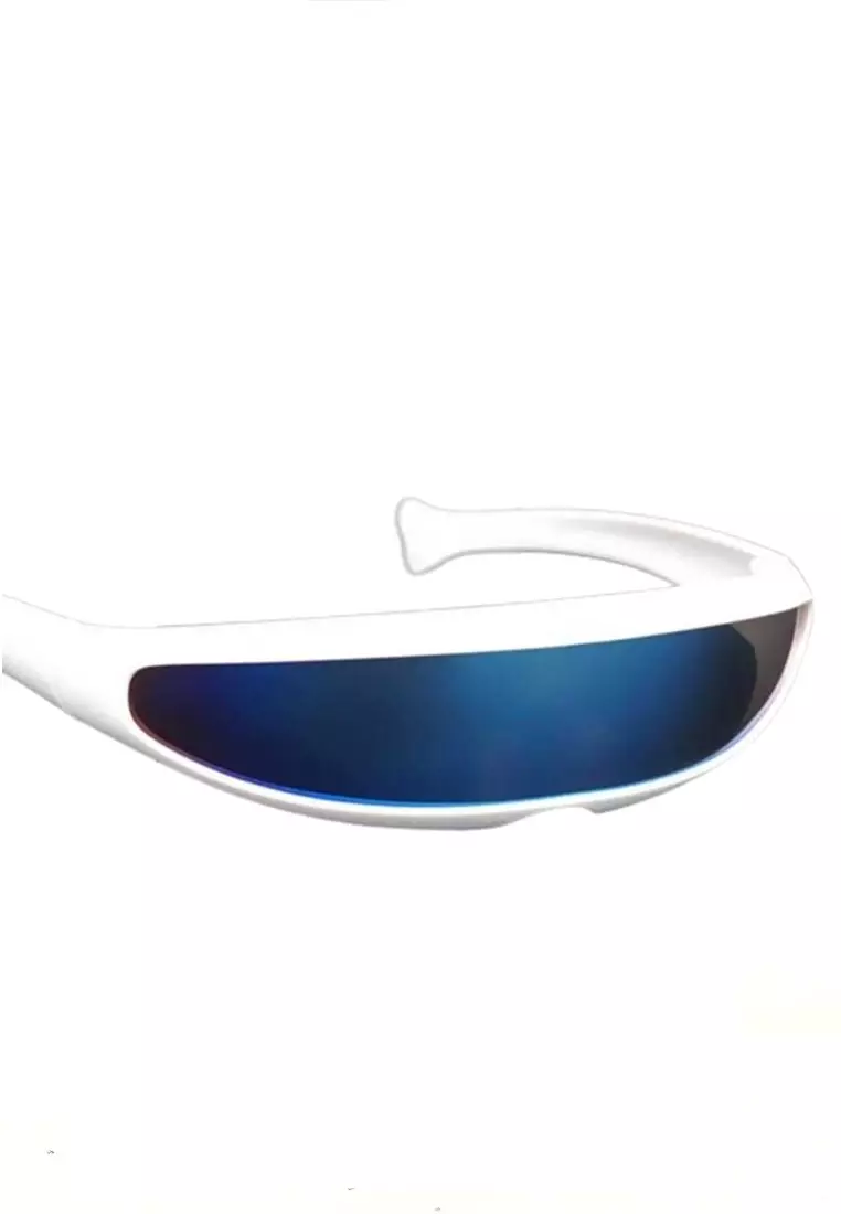 Letto Kacamata Pria Futuristic Sunglasses Anti-Reflective UV400 Material Polycarbonate ORIGINAL - White Blue