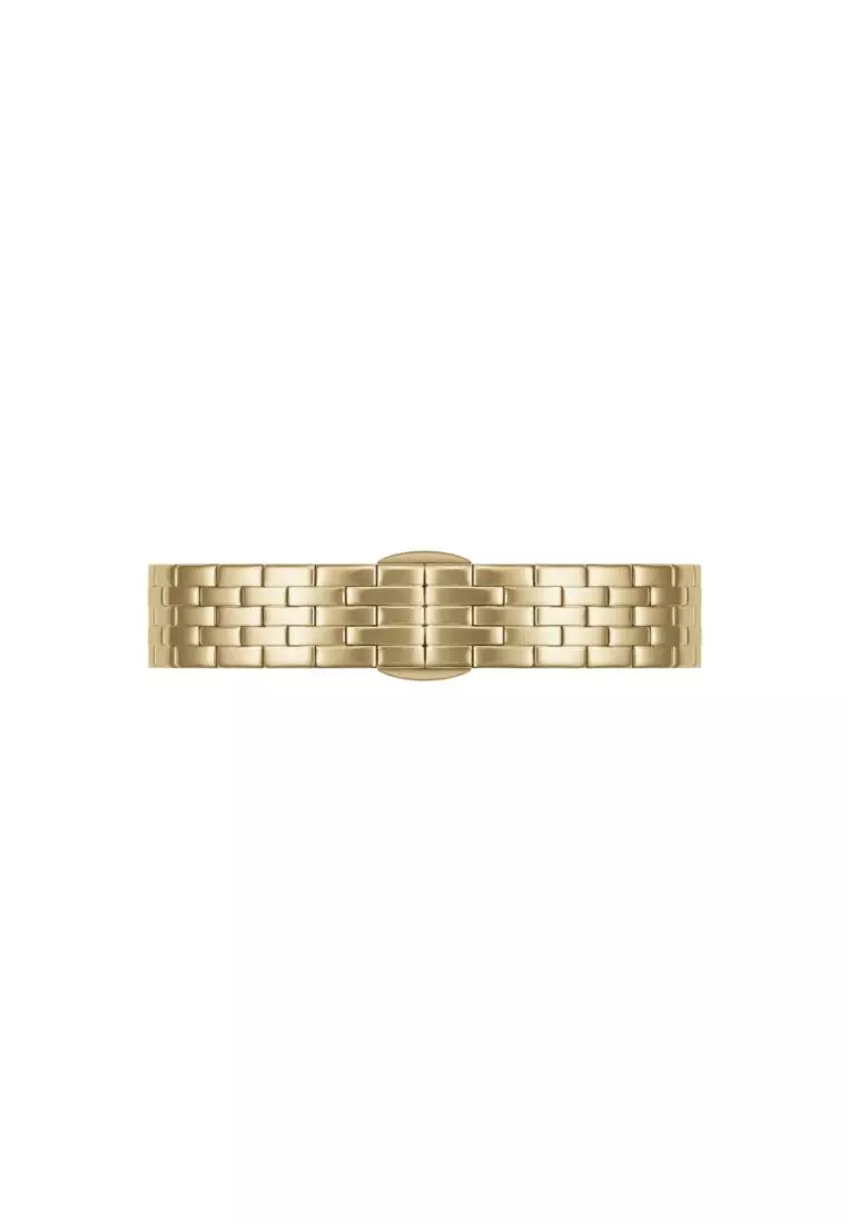 Quadro 20x26mm 5-Link Gold White Dial - Watch for women - Stainless Steel watch strap - Square Dial - DW official - Women's watch - Female watch - Ladies watch - Authentic - Jam tangan wanita - jam tangan perempuan