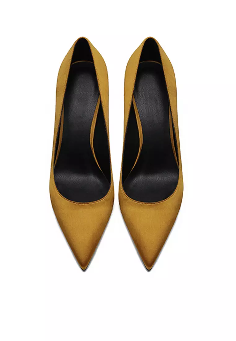 10CM Silk Fabrics Pointed High Heel Shoes HZL213