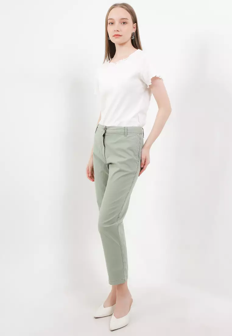 Cotton Rich Tea Dyed Slim Fit Chinos