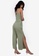 ZALORA BASICS green Side Slit Cami Jumpsuit B4982AA9C6E9FEGS_2