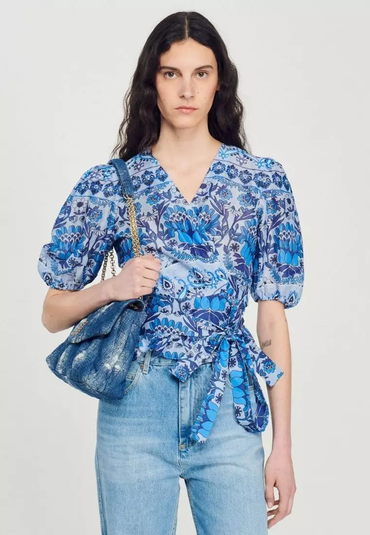 Sandro peplum top deals