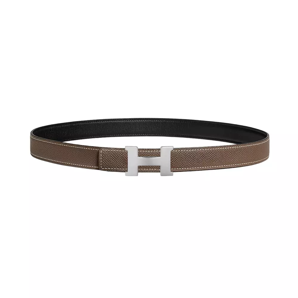 Jual Hermes Constance Silver Buckle Reversible Belt 24mm Swift
