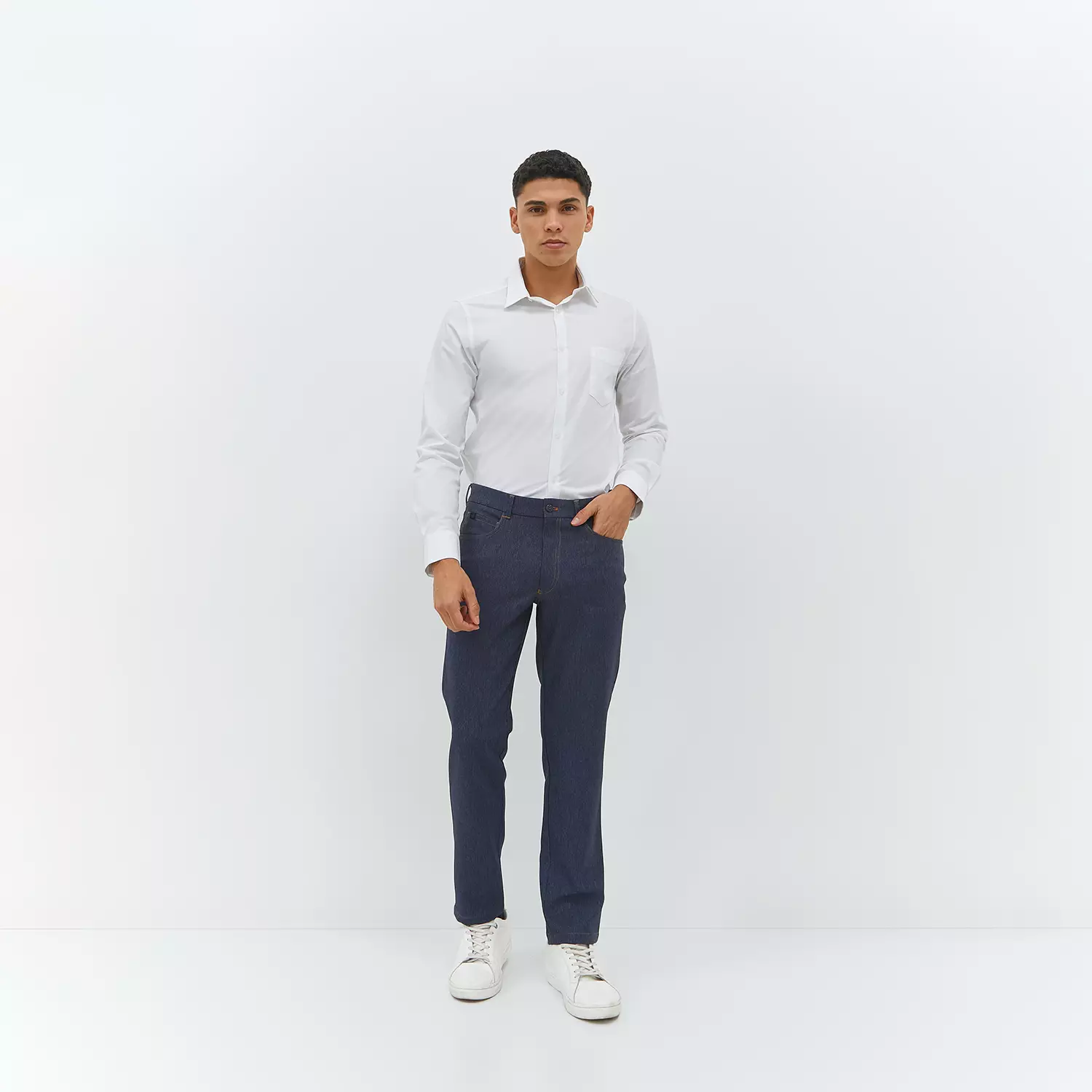 Jobb Ronaldo-B Celana Panjang Modern Slim Fit Navy Warna Navy