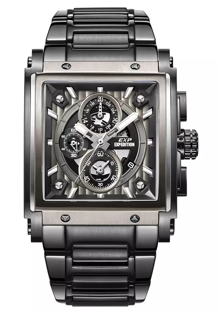 Expedition - Jam Tangan Pria - Black - Stainless Steel - 6731MCBEPBA