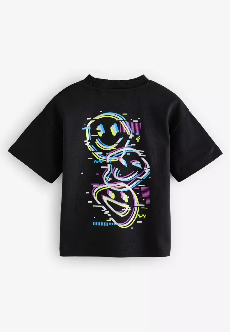 Short Sleeve Back Print 100% Cotton T-Shirt
