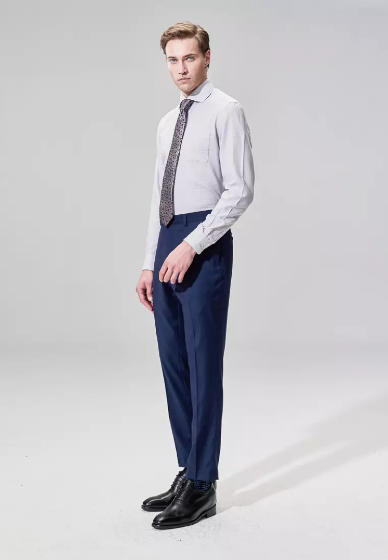 Dual-Colored Interlaced Classic Fit Shirt