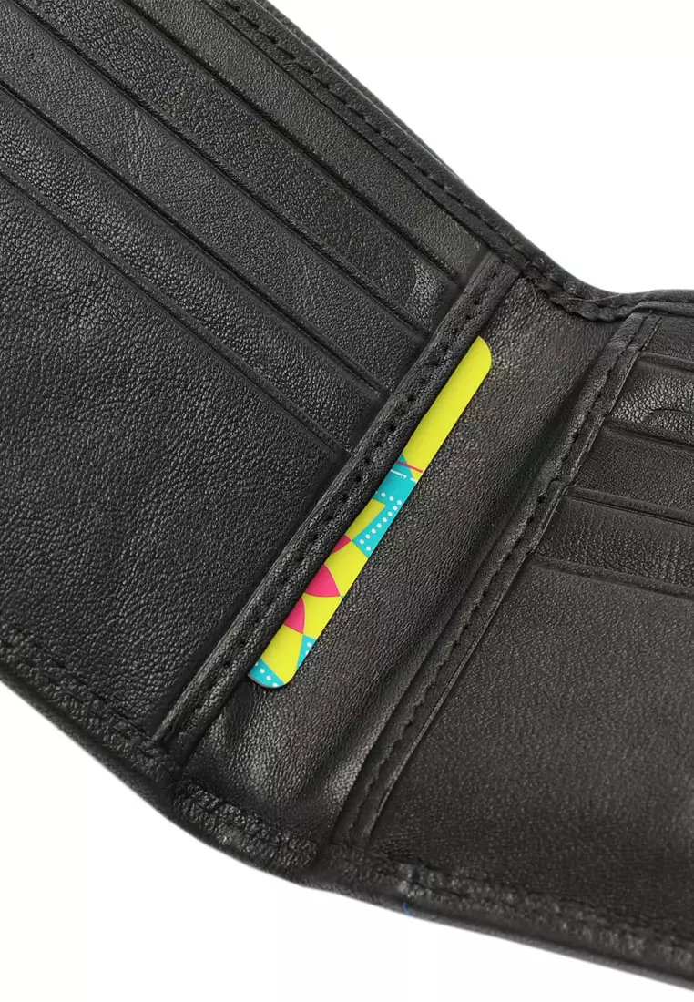 Men's RFID Blocking Bi Fold Wallet (RFID 錢包) - 黑色