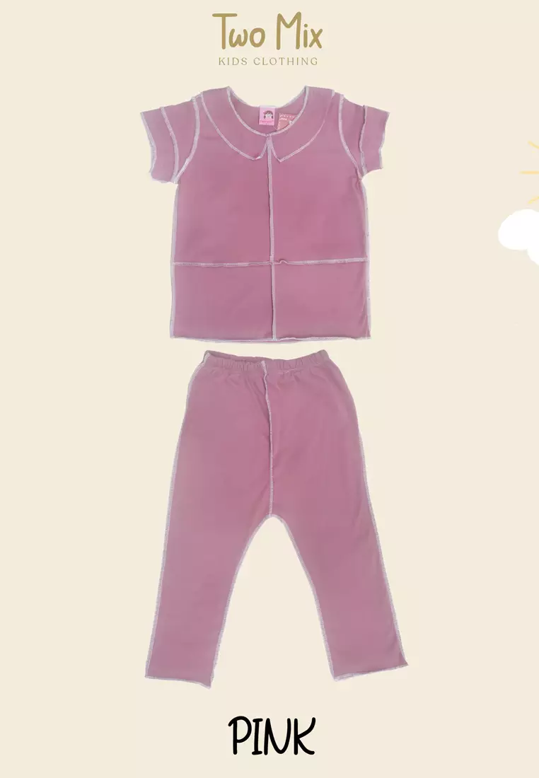 TWO MIX - Setelan Anak Bolak Balik Viral Kaos Katun - Baju Anak Cowo Cewe Kebalik 1-4 Tahun 4309