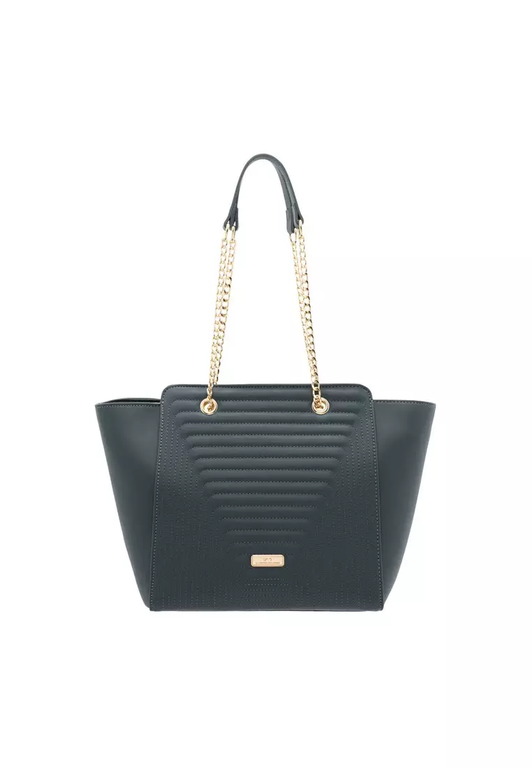 Chain handle tote discount bag