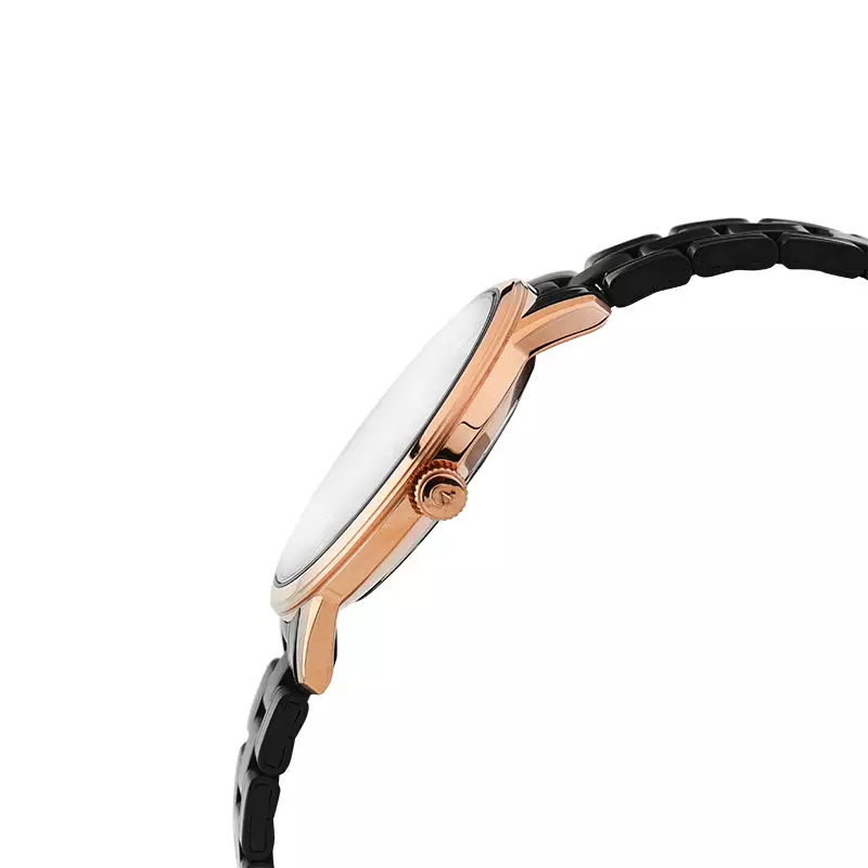 Jam Tangan Wanita Alexandre Christie Classic Slim AC 8689 LH BBRBA Ladies Black Dial Black Stainless Steel Strap