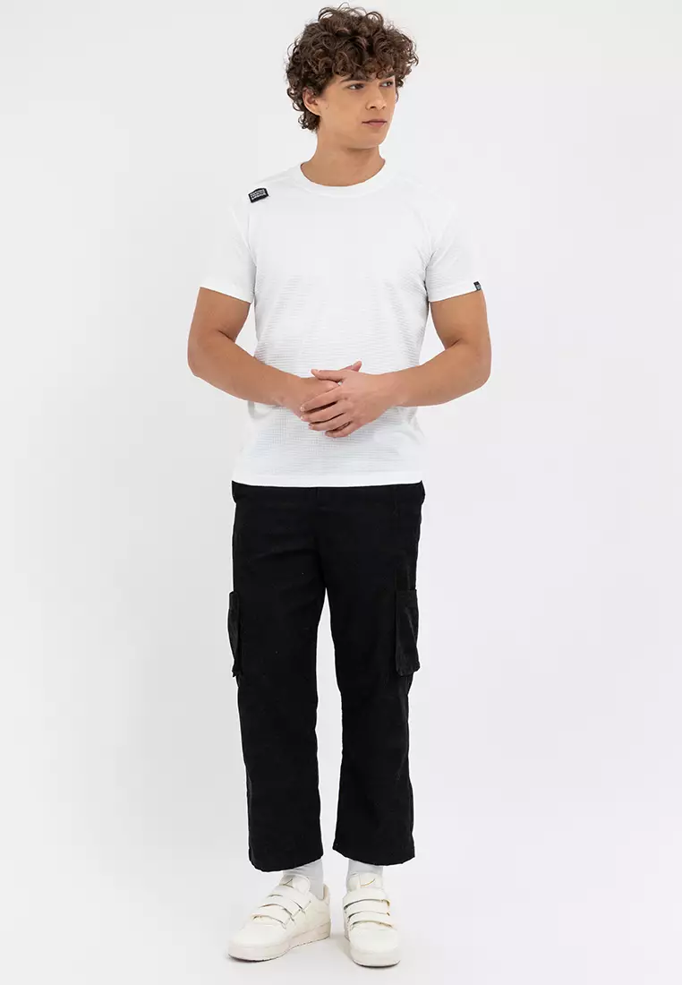 Men's Tear Off Logo Design Tee White