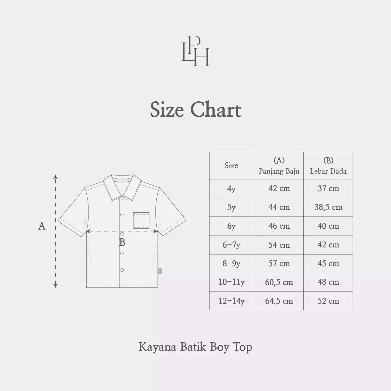 Little Palmerhaus - Kayana Batik Top Boy (Baju Batik Anak Laki-Laki) Sage Green