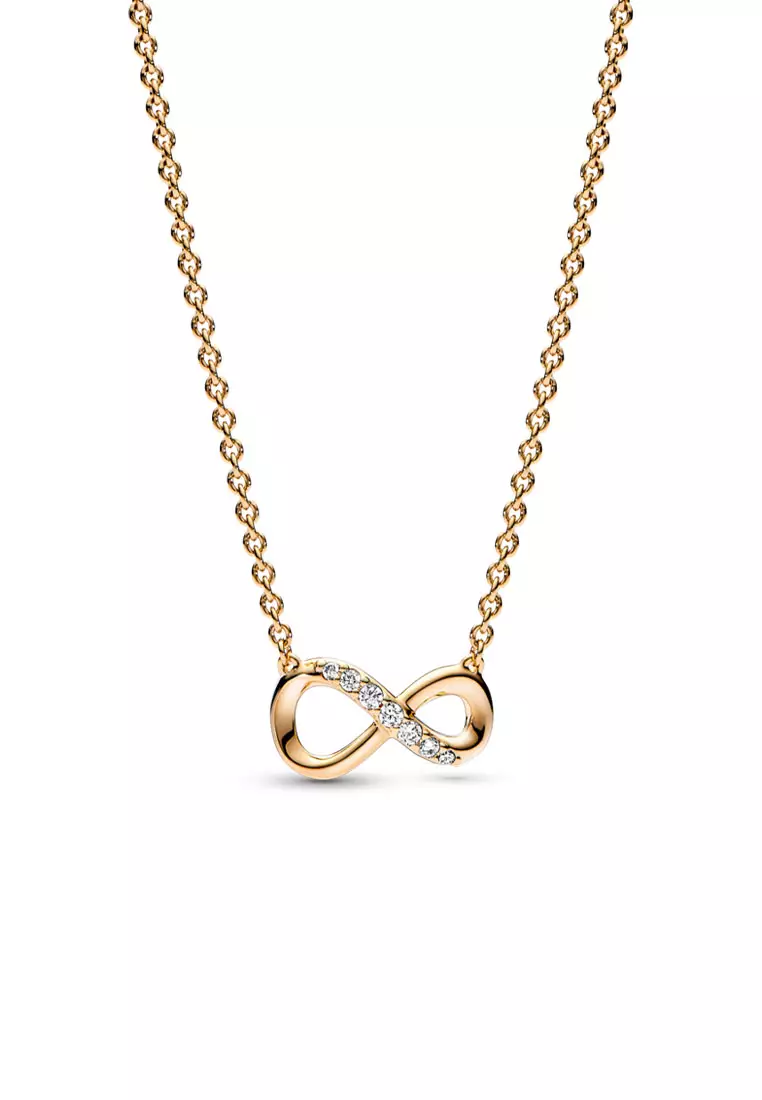 Pandora wishbone necklace gold sale