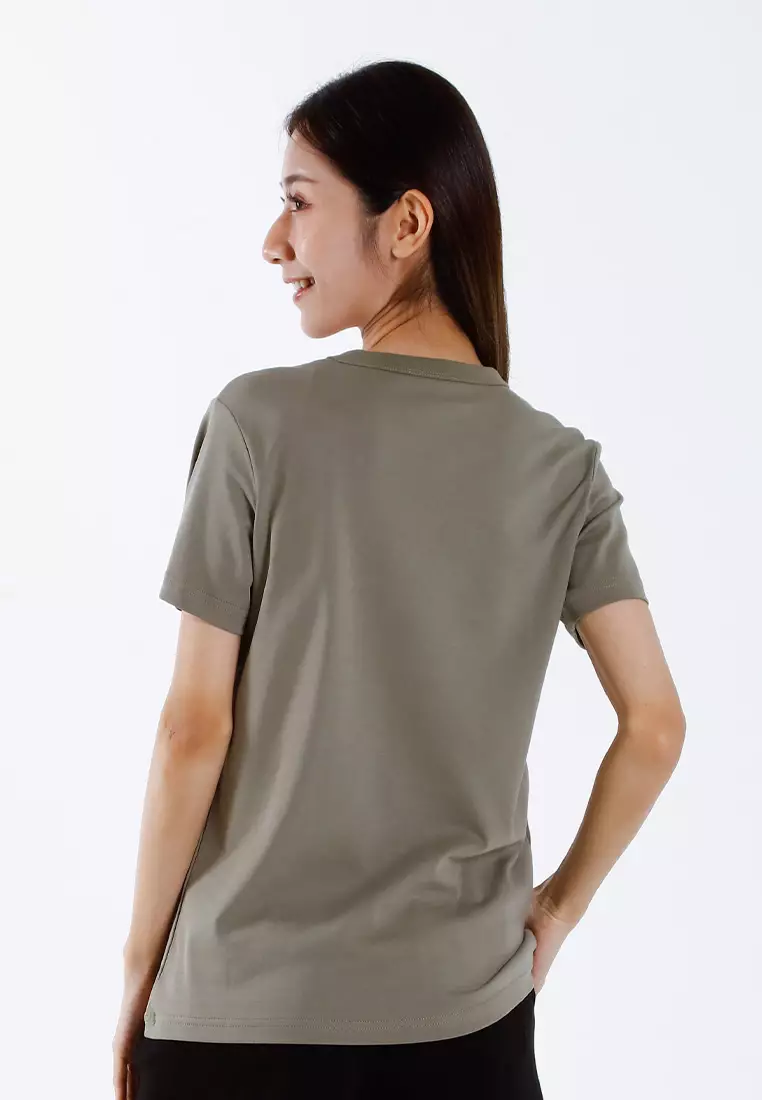 Forest Ladies Premium Cotton Round Neck Tee | Baju T Shirt Perempuan - 822435-48Olive