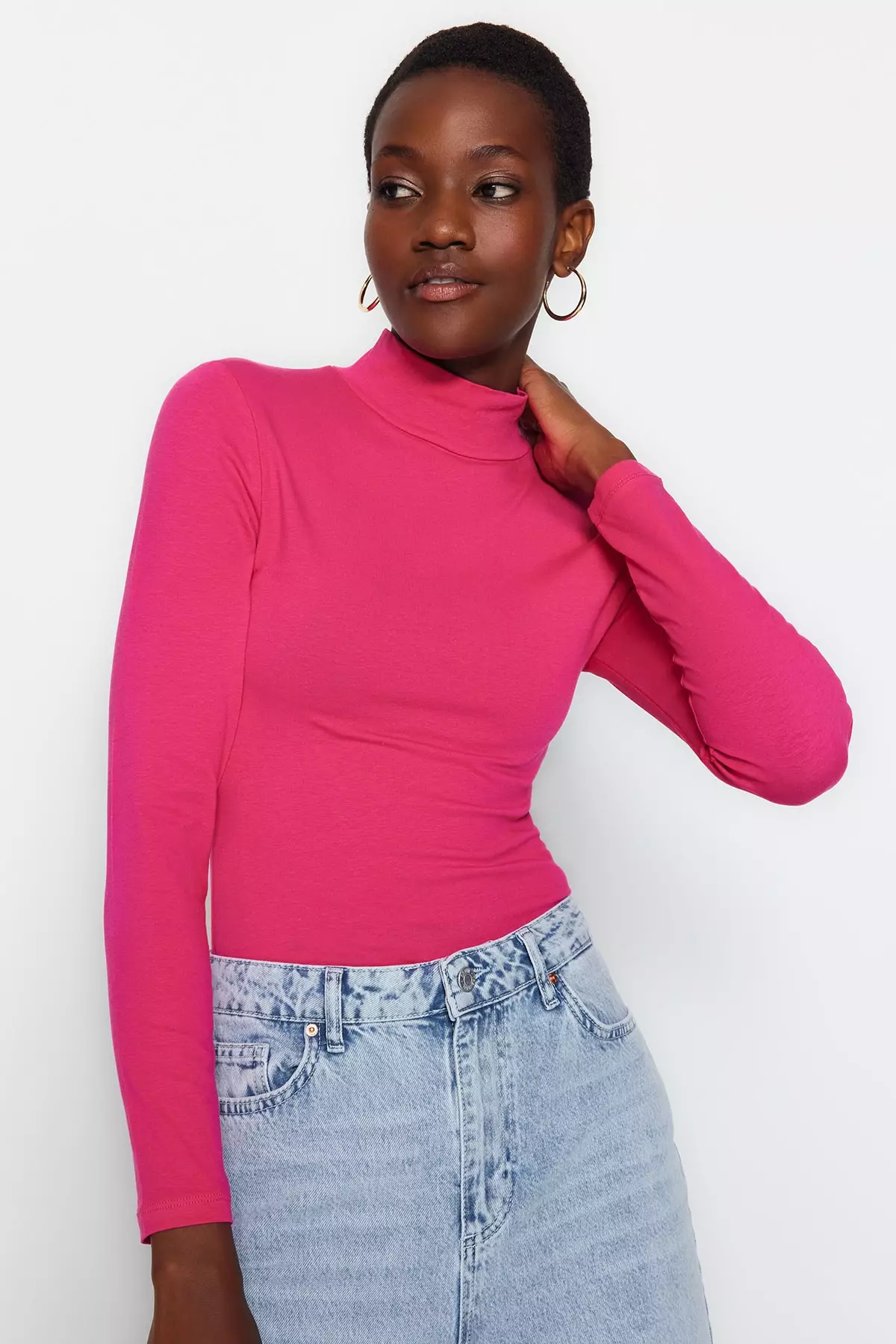 Fuchsia turtleneck hotsell