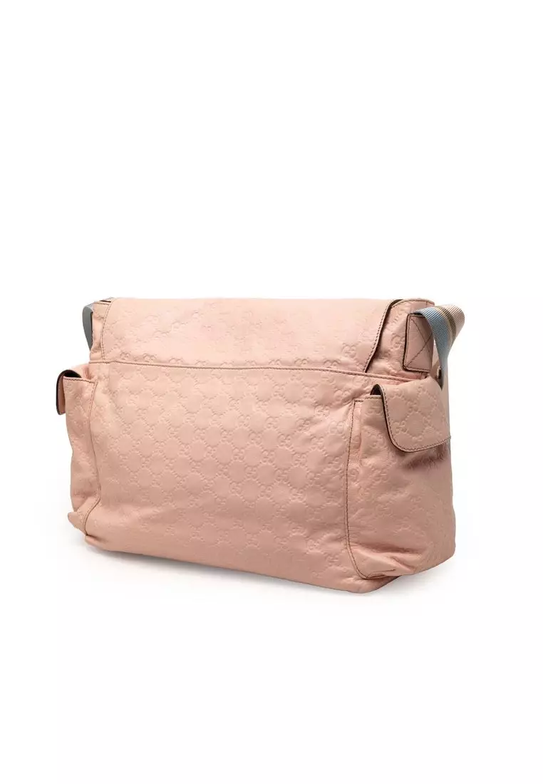 Pre-Loved Gucci Guccissima Web Flap Diaper Bag