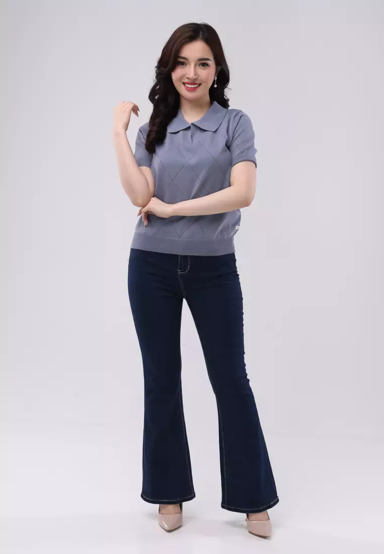 Rg Knitted Short Sleeves Top