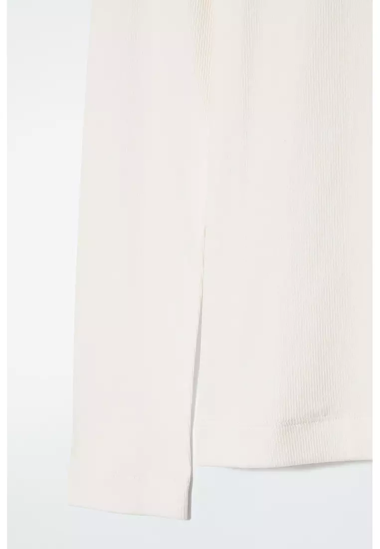 RIBBED JERSEY LONG-SLEEVED TOP