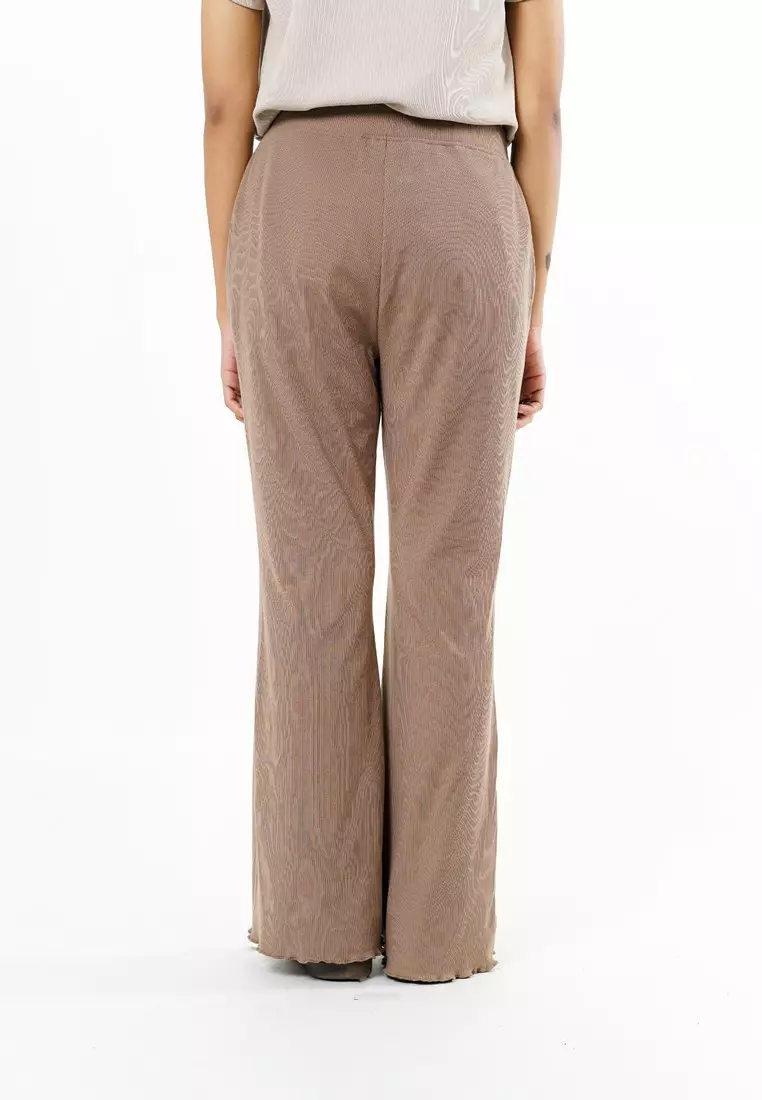 3Second Women's Long Flare Pants Body Fit Polyester Elastane Myra HP-C040126