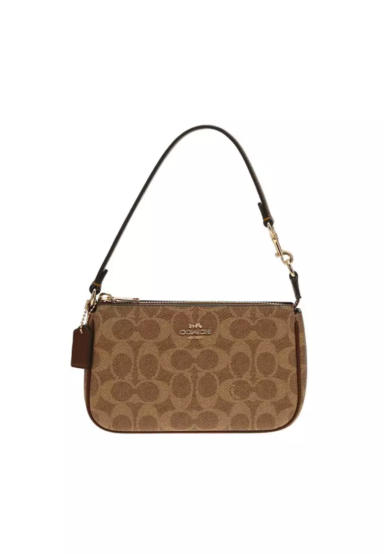Nolita 19 Shoulder Bag In Signature Canvas Tan Brown CW426