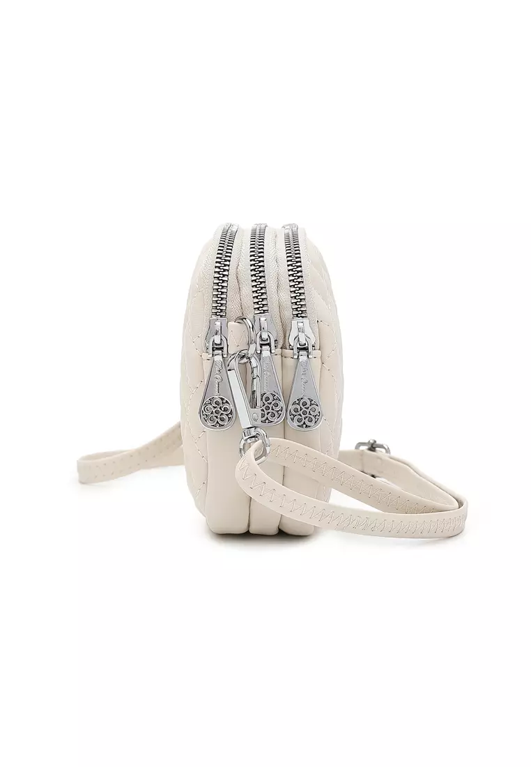 Women's Shoulder Sling Bag / Crossbody Bag - Creamy White