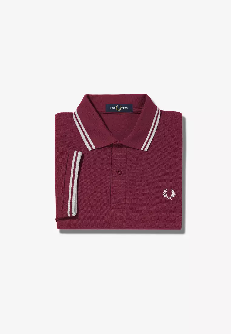 Fred Perry M3600 Twin Tipped Fred Perry Shirt (Port Red)
