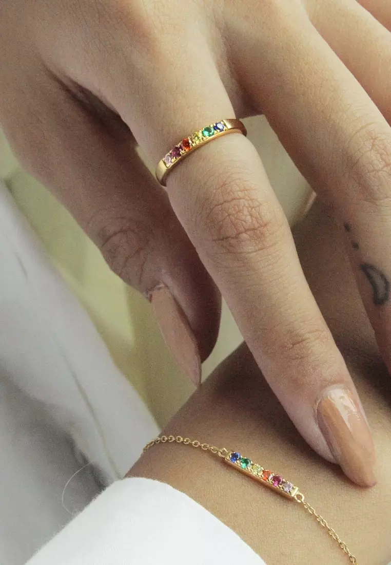 Buy Foundry Foundry Vermeil Rainbow Ring 2024 Online ZALORA Philippines