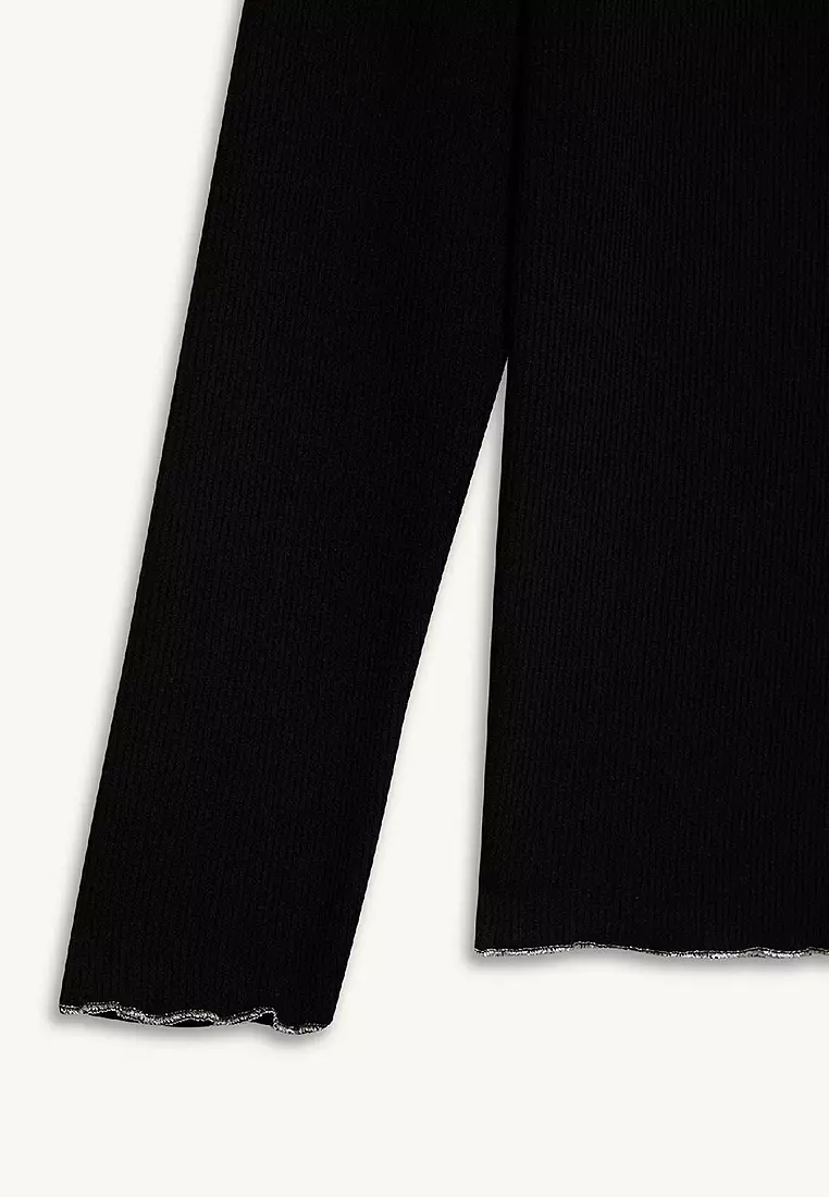 Ribbed Camisole Basic Plain Long Sleeve T-Shirt Tunic
