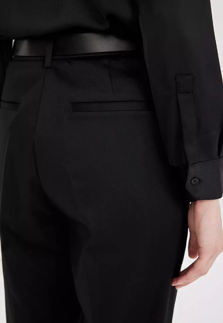 Belted Cropped Trousers