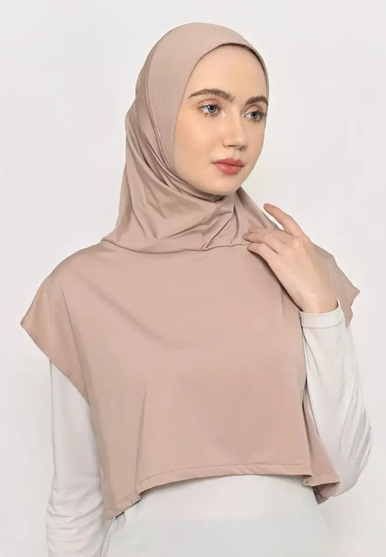 Alesha Hijab Outer Cream - Hijab Olahraga