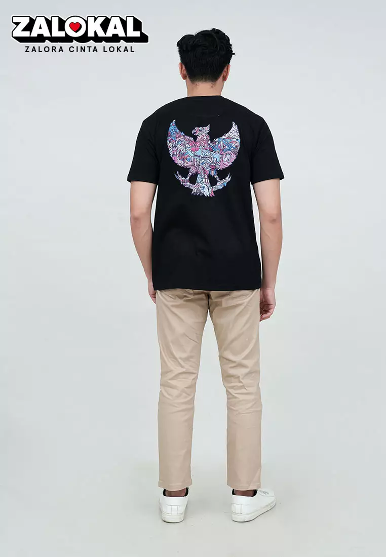 Houseofcuff T-shirt Kaos Hitam Garuda Pancasila Tersedia Size S - 4XL
