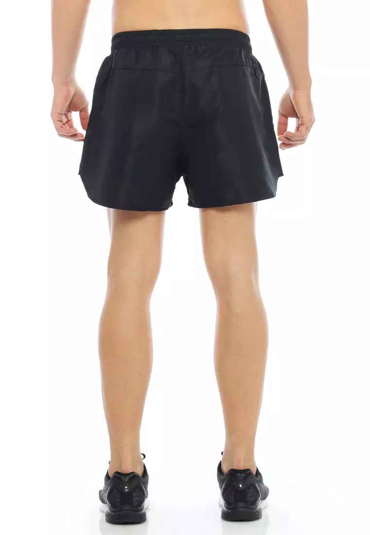 Tiento Short Pants Sporty Exo Series Black Celana Pendek Fitness Olahraga Gym Lari Hitam